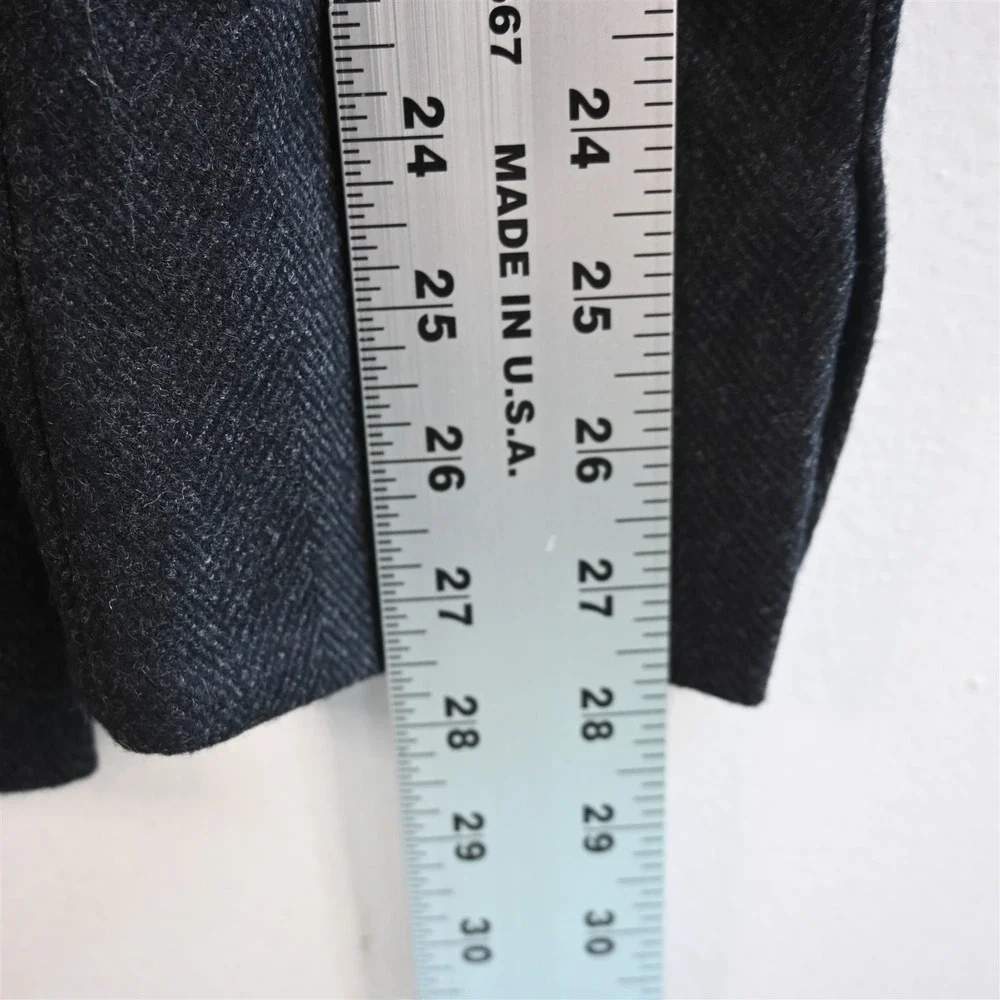 Studiosuits 46L Herringbone Naples 100% Wool Tweed Blazer Suit Jacket Sport Coat
